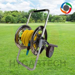 Quality Trolley Hose Reel Cart With 1/2&quot; X50M PVC Hose And Spray Nozzle For Gardening And Irrigation for sale