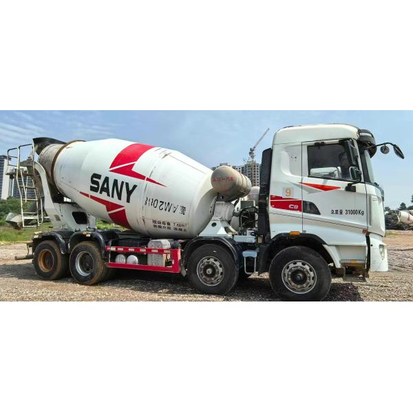 Used Concrete Mixer Truck 12m3 Mounted Delong Chassis 450L Water Tank Capacity