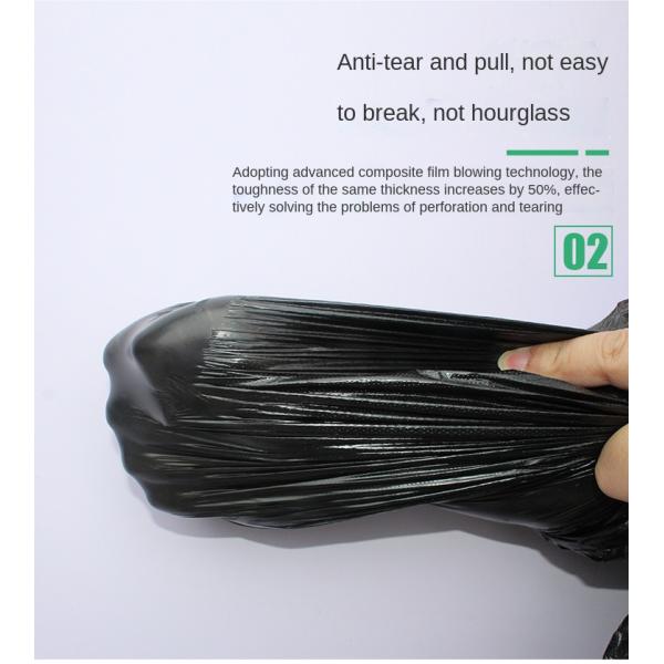 Large Black Sanitation Trash Bin Large Garbage Bag Property Community Factory Wholesale Plastic Garbage Bag