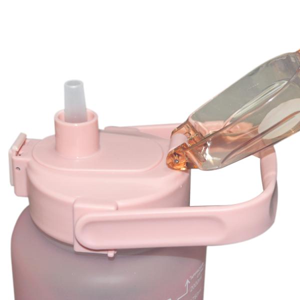 Unisex Sports Silicone Water Bottle Customized Logo 2000ml Water Bottle With Straw