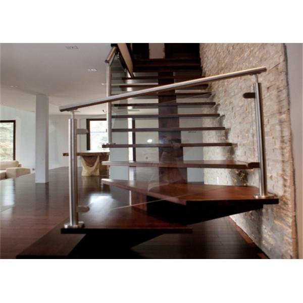 Modern Straight Contemporary Wood Stairs