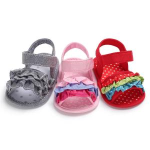 China Wish hot soft-sole Lace flower 0-18 months baby Newborn shoes toddler sandals on sale