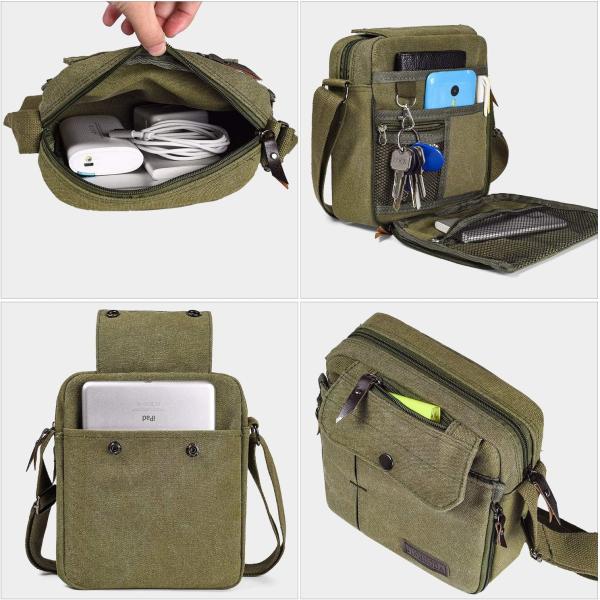 Outdoor ornaments Canvas Storage Bag, Men'S Canvas Small Messenger Bag Casual Shoulder Bag Chest Bag Travel Carry Bag