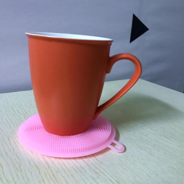 BPA-free Eco Kitchen Sink Antibacterial Brush Tool Silicone Scrubber Purple Dish Washing Sponge for Washing Dish in Multicolour