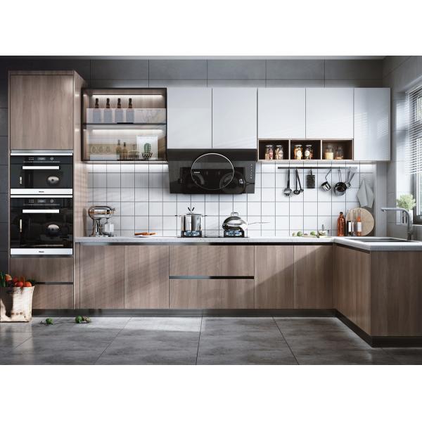 Close-up view of cabinet door detailing and finish