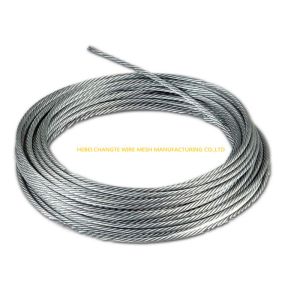 Quality 1770 Mpa 6X24+7FC Zinc Coating Galvanized Steel Wire Rope for sale