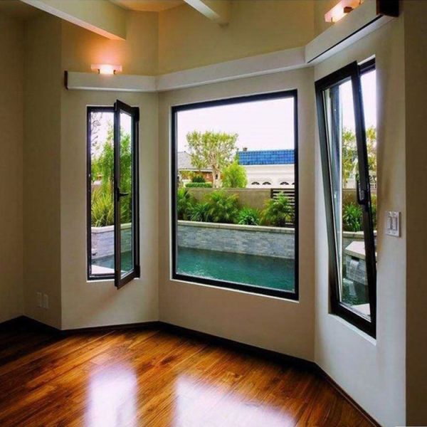 Double Glazed Modern Aluminum Casement Windows Customized Size