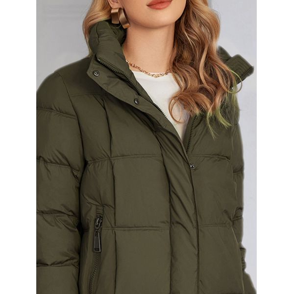 Mid Length Detachable Hood Thickened Down / Cotton Jacket, classic coat, nice colour, for daily wear, warm coat, classic style