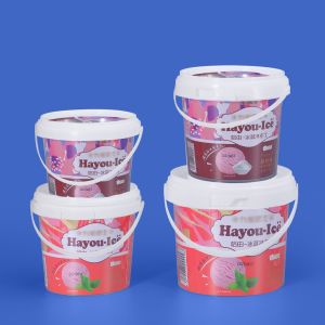 Quality Logo Printing Food Grade White Plastic Buckets and Customizable for sale