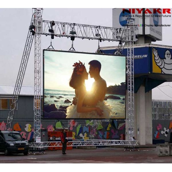 Waterproof IP65 Rental LED Display Ultra Thin 500x500mm Panel P3.91 Outdoor