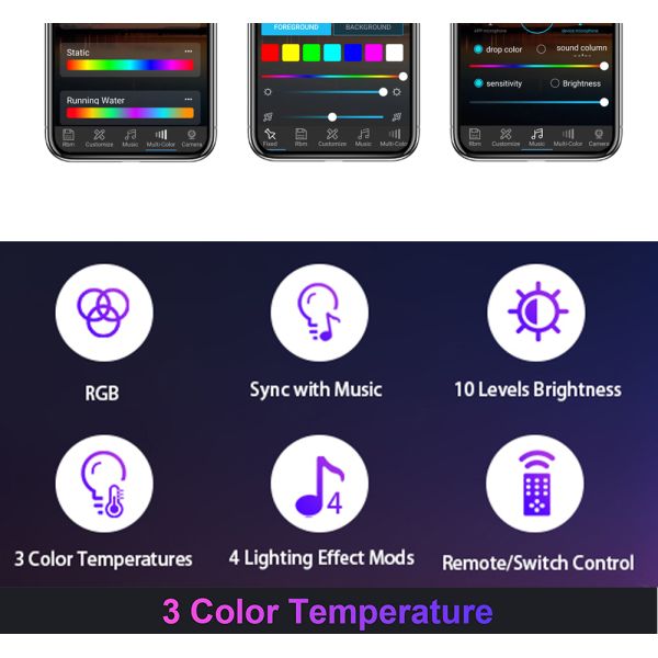 5W Smart WiFi LED Light Ring Desk Lamp APP / Remote / Switch Control