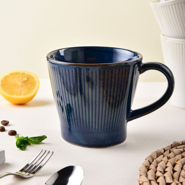 Classic Dad Mug Fathers Day Gift Ceramic Mug Nordic Porcelain Cup Dark Blue Mugs V-Shape Porcelain White