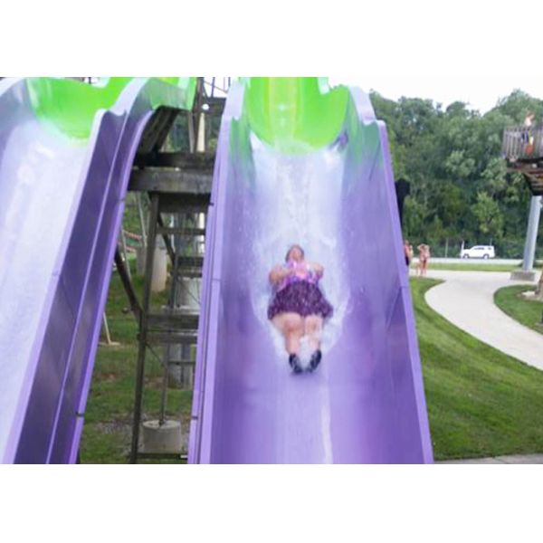 Holiday Resort Spiral / Long Water Slide Adult Commercial Colorful FRP