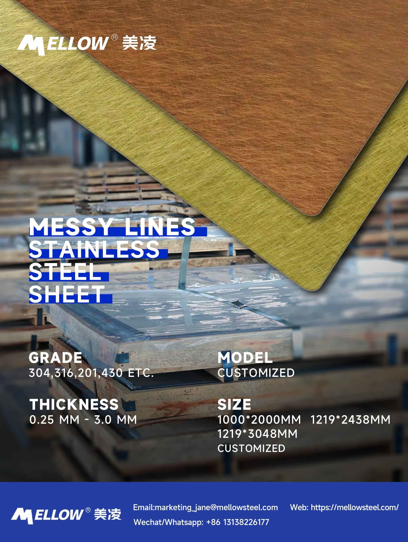 Black Titanium color Satin Mirror Finish Stainless Steel Sheet with Random Pattern