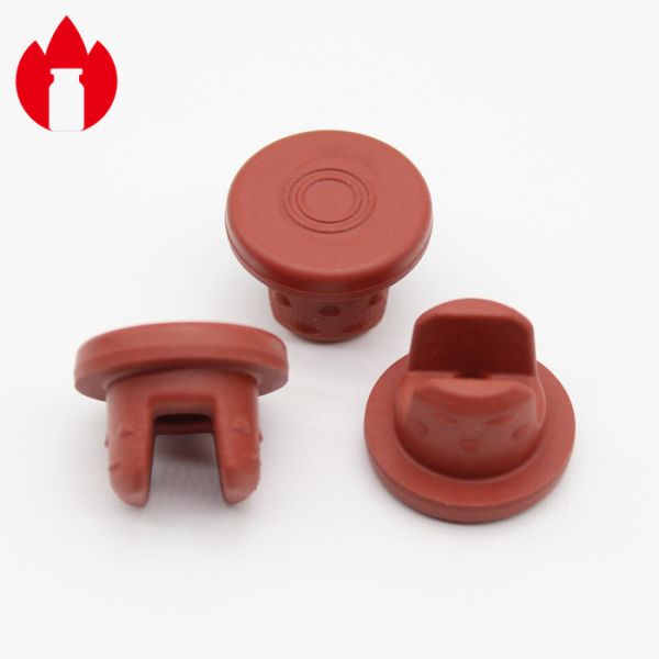 Red 20mm Butyl Rubber Stopper , Rubber Plugs And Stoppers With Sterilization