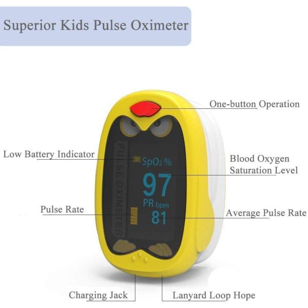 Rechargeable Fingertip Pulse Oximter For Children