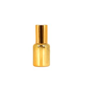 Quality Empty Electroplating Gold Glass Beautiful Perfume Bottles With Sprayer Pump for sale