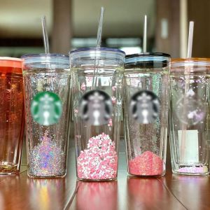 Quality Double Wall Acrylic Sublimation Glass Snow Globe Tumbler 24oz for sale