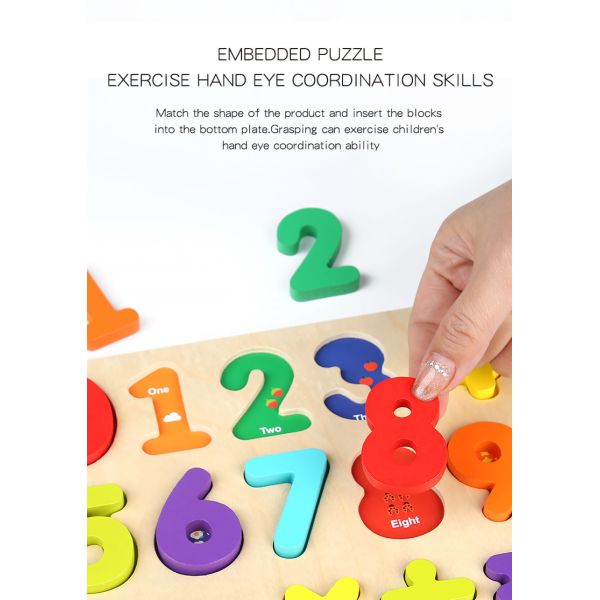 Wooden Puzzle Toys Montessori Educational Toy for Kids Learning 2024 Children Baby Kindergarten Toys Learning Resources