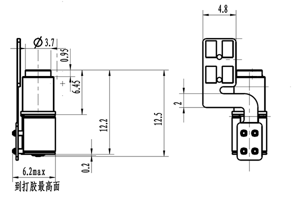 Small Size Micro 5mm Diameter Stepper Motor With Planetary Gearbox