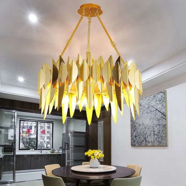 Gold Suspension Modern Rustic Pendant Lighting Warm White 110v-240v
