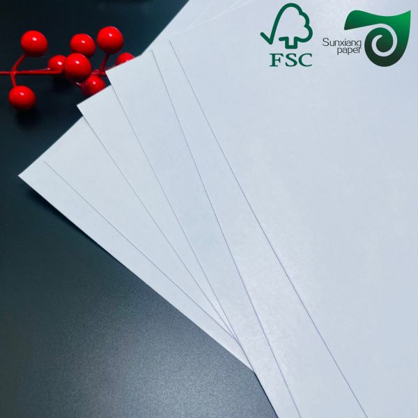 FSC High Gloss White C1S Coated One Side Art Paper 70gsm 80gsm For Product Labels