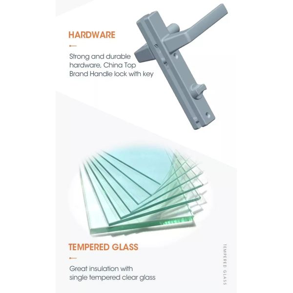 Exterior Customized Plastic Folding Door UPVC Frame Glass Accordion Design Bifold