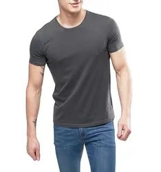 Top Quality Classical 100% Cotton T Shirt Regular Fit Palin Scoop Neck T Shirt for Men