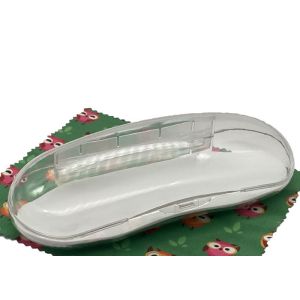 Quality Plastic Clip On Hard Clear Plastic Sunglasses Case for sale