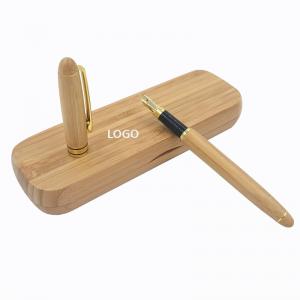 China Elegent Bamboo Pen Set Ink Pen Business Gifts Logo Customized on sale