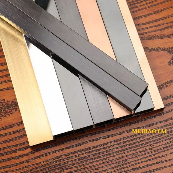 0.8mm U6 U8 U25 Gold Mirror Hailrine Stainless Steel Tile Trim Decoration U Profile