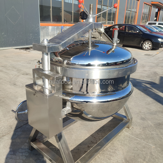 Electric Stirring Jacketed Kettles Automatic Cook Mixer Machine Juice Chicken Sweeping Jacket Kettle Cooker Curry Popcorn