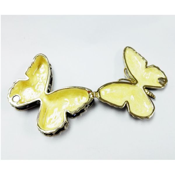 Colorful Butterfly Metal Alloy Jewelry Box Butterfly Trinket Box