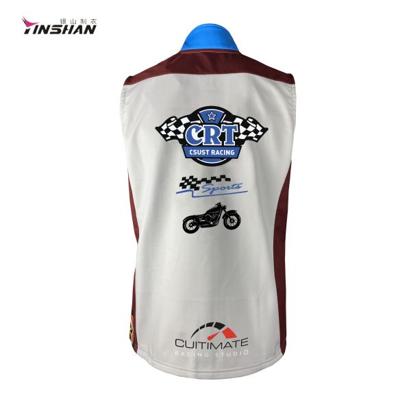 Design Grey F1 Car Racing and Motorcycle Racing Vest for Men Quick Dry 100% Polyester