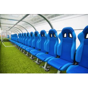 Quality School Stadium Football Subs Bench With Shelter Galvanized Steel Material for sale