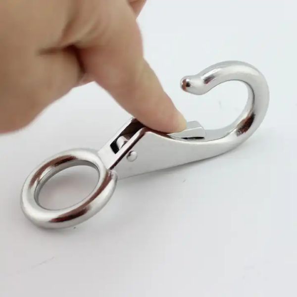 Marine Hardware SS304/316 Durable Fixed Eye Bolt Snap Hook with Polished Finish