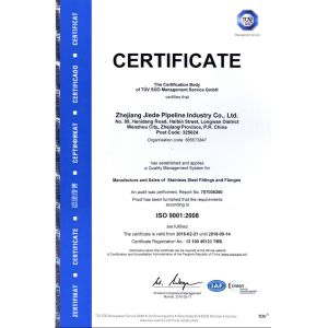 ZHEJIANG JIEDE PIPELINE TECHNOLOGY CO.,LTD. Certifications