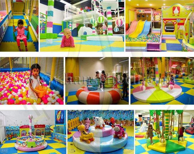 Hansel soft outdoor playground equipment for kid animal carousel