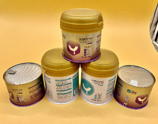 Custom Packing Milk Powder Can Oil Tin Can Food Can With Plastic Cap 0.25mm Thickness