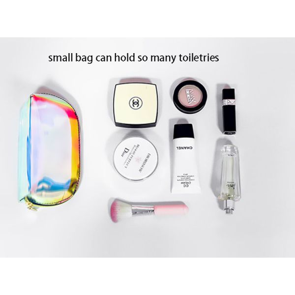 Custom logo Laser TPU small Portable cosmetics storage bags