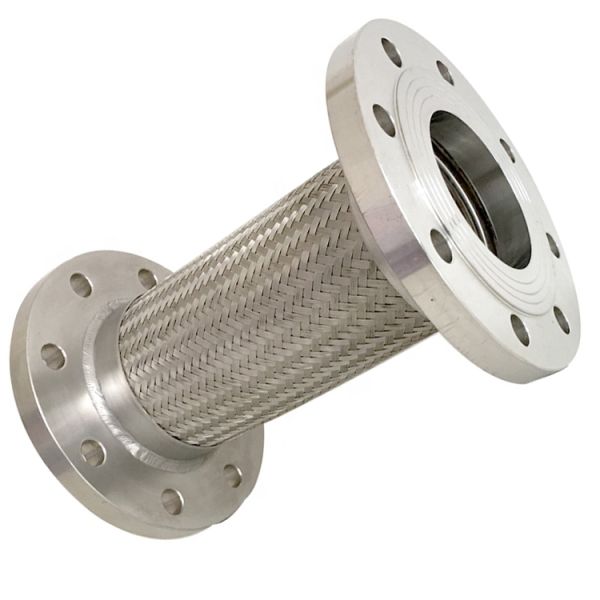 304 Stainless Steel Metal Braided Garden Hose Corrugated Pipe Flange Joint Flexible For Water