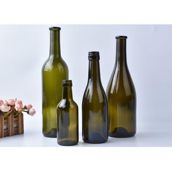 wholesale frosted flint glass customized wine bottles