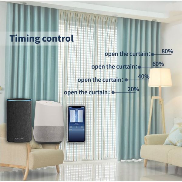 Glomarket Tuya Zigbee Aluminum Alloys Motorized Flexible Rail Curtain For Bedroom APP Control Smart Home Curtain