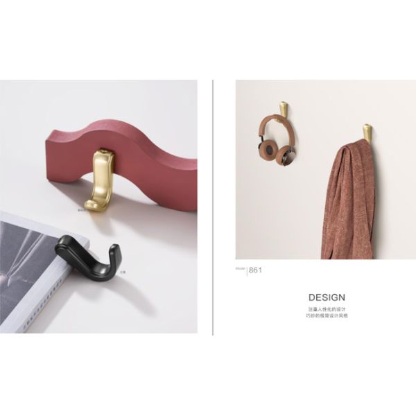 Near Moon Coat Hooks Wall Mounted Heavy Duty Metal Single Prong Robe Hanger Rustproof Wall Hooks For Towel Hat Key Bag