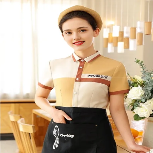 Latest Design Wholesale High-End Soft and Comfortable Restaurant Waiter Uniform