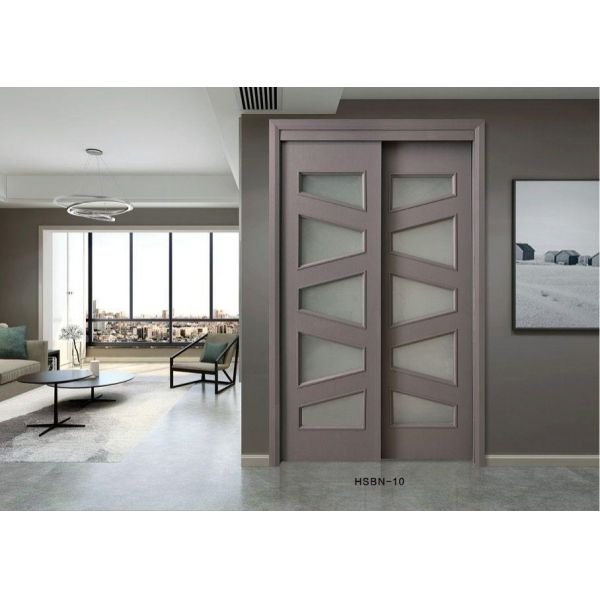 Interior Fire Rated Sliding Door , wpc printed doors 800mm Width