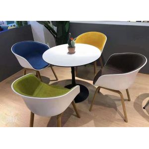Quality 80cm Multi Colour Dining Chairs Beech Leg Half Circle Seat for sale