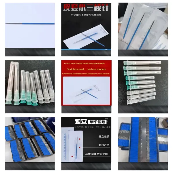 Stainless Steel 304 Three-Edged Needle Cover Three-Edged Needle Protector Acne Needle.