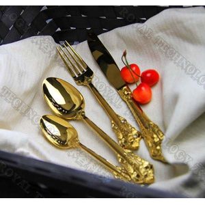 SS Flatware Titanium Nitride Coating Machine , Magnetron Sputtering / Ion