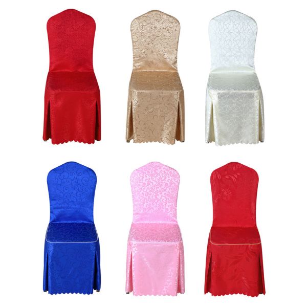 Jacquard Polyester Hotel Wedding Banquet Chair Covers